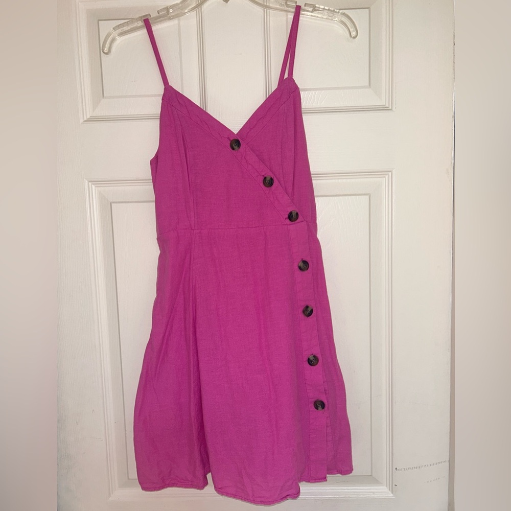American Eagle Pink Buttoned Dress
